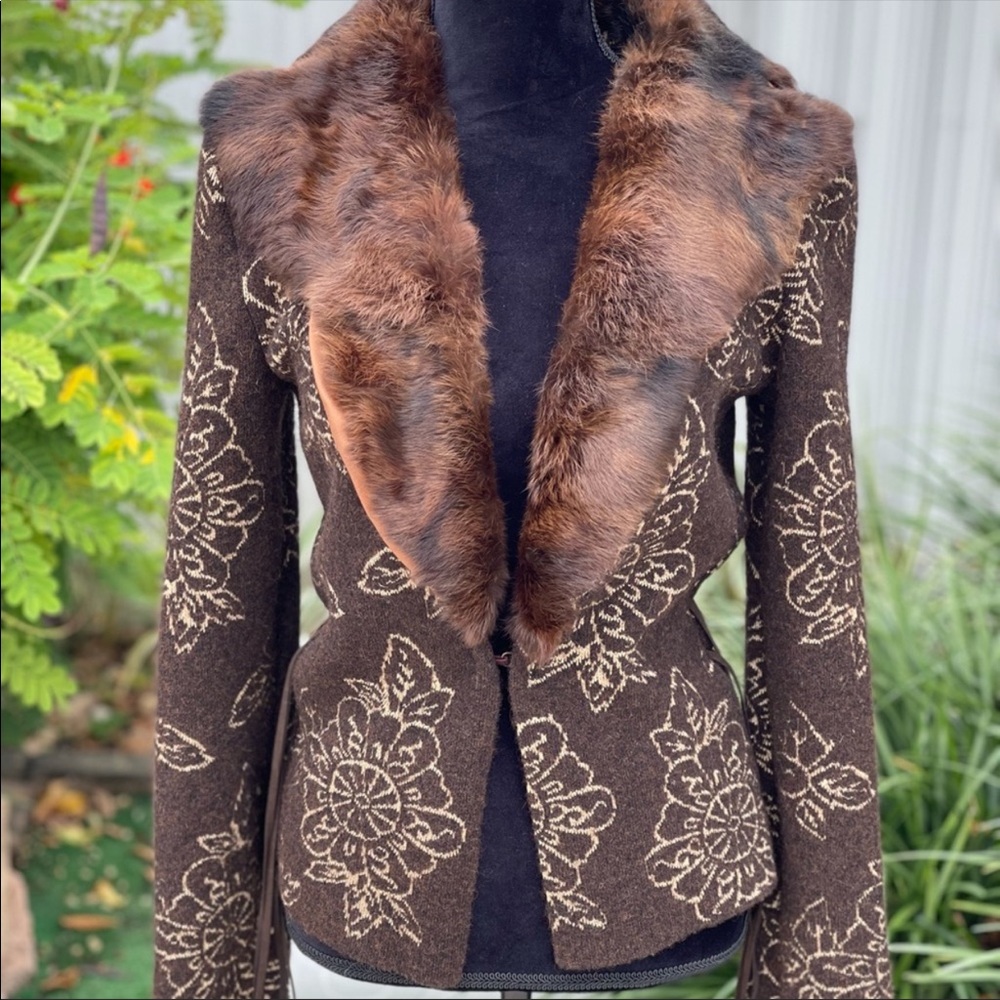 COPY - 🎉HP🎉Roberto Cavalli wool and fir jacket blazer